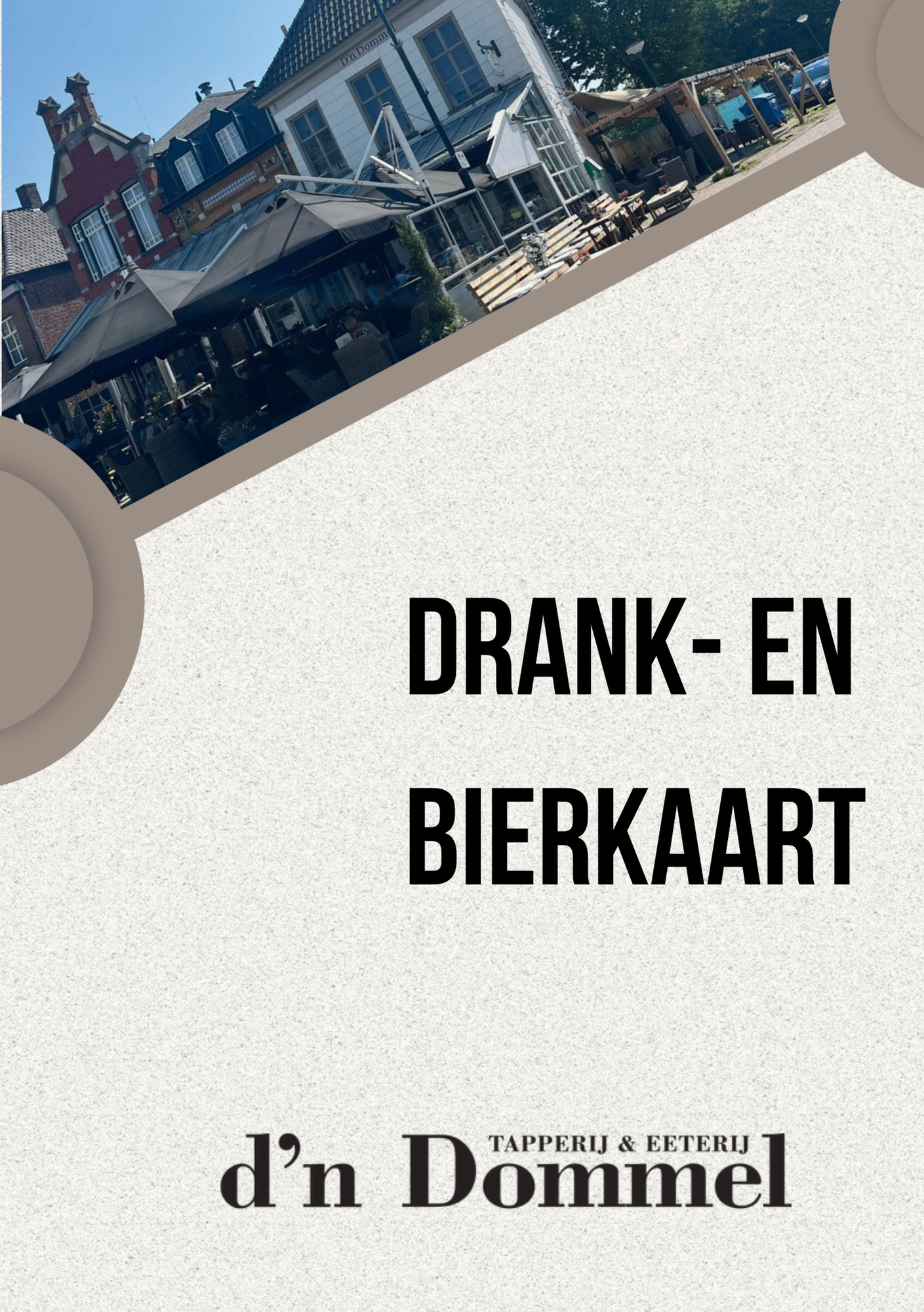 Drank- en bierkaart voorpagina