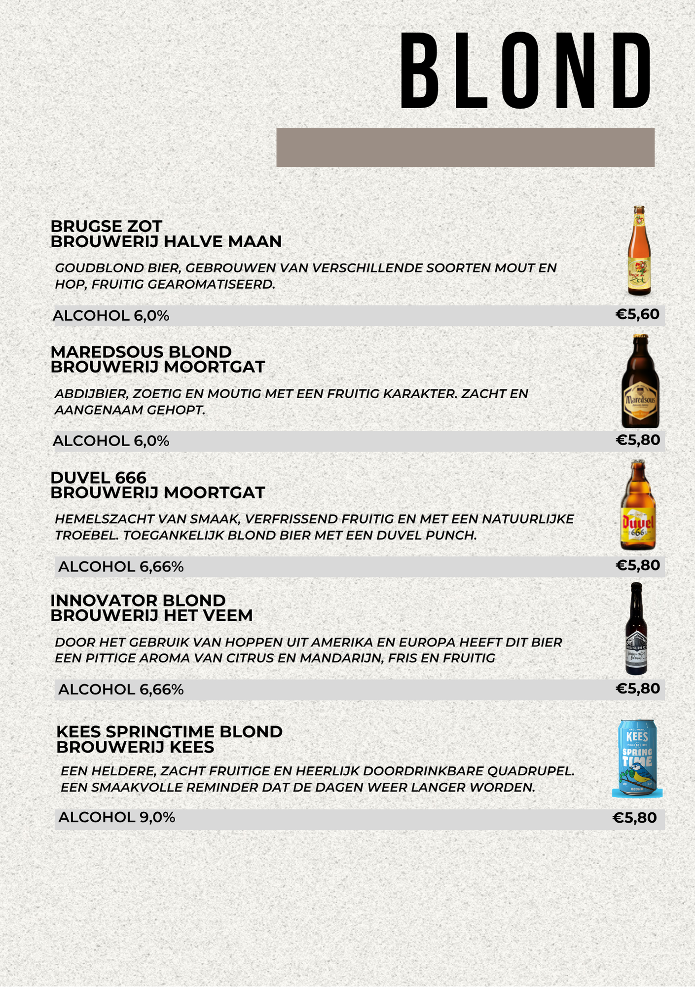 Blond bier vervolg