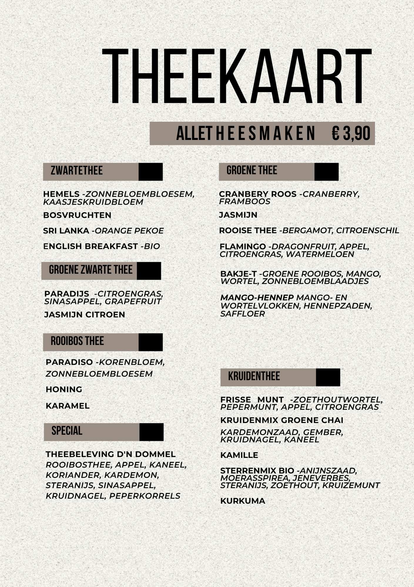 Theekaart